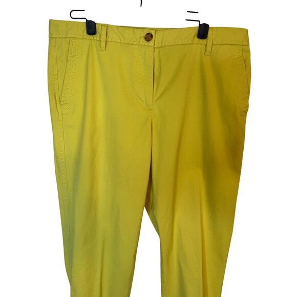 2/$30 Talbots 8 Yellow Chartreuse Relaxed Chino Pants - Picture 4 of 16